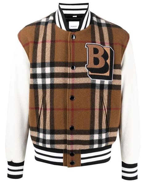 burberry bomber jacket brown|burberry bomber jacket men.